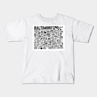 Baltimore Map Kids T-Shirt